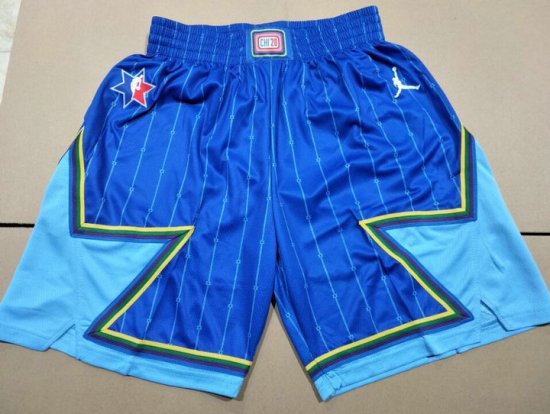 2020 All star game shorts blue heat pressed